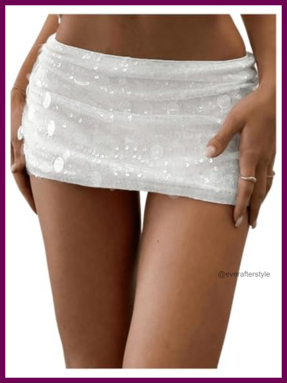 Sequin Low Waist Mini Skorts Night Out Skirt Shorts